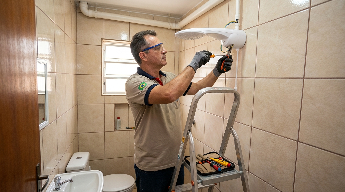 Instalação com pressurizador em Ponta Grossa-PR